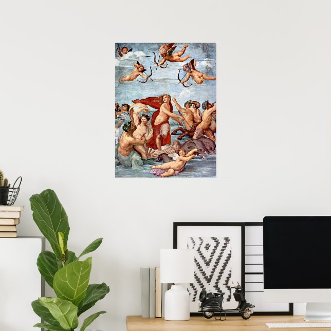Poster Triunfo de Galateia por Raphael Sanzio (Escritório em casa)