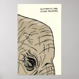 Póster trivialidade do elefante