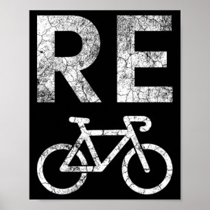 Poster Trocadilho de Bicicleta do Reciclar do Dia da Terr