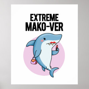 Poster Trocadilho de tubarão Mako-ver-fofo