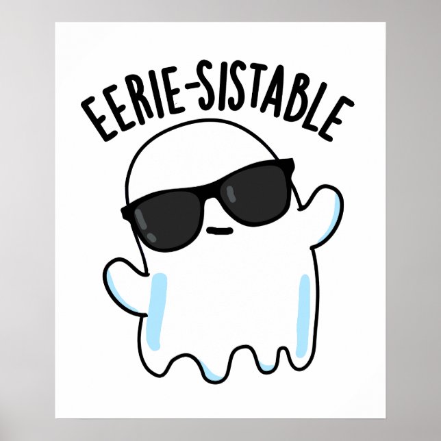 Poster Trocadilho Engraçado de Fantasma Assombroso  (Frente)