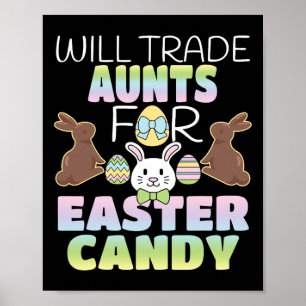Poster Trocará Totas Para Páscoas Doces Cute Kids