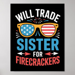 Poster Trocarei Irmã Por Fogos de Artifício Engraçado 4 d