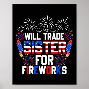 Poster Trocarei Irmã Por Fogos de Artifício Engraçado 4 d