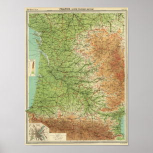 Poster Troço sudoeste francês Bordeaux