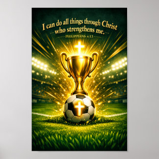 Poster Troféu de Futebol Filipenses 4:13 Campo Cristiano