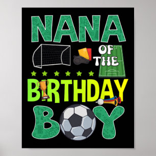 Poster Troféu de Futebol para Menino de Aniversário Ll Pa