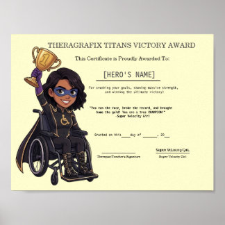 Poster Troféu Super-Herói de Terapia Pediátrica de Gradua
