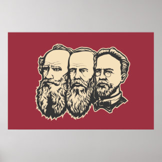 Póster Troika russa: Tolstoy, Dostoevsky, Chekhov