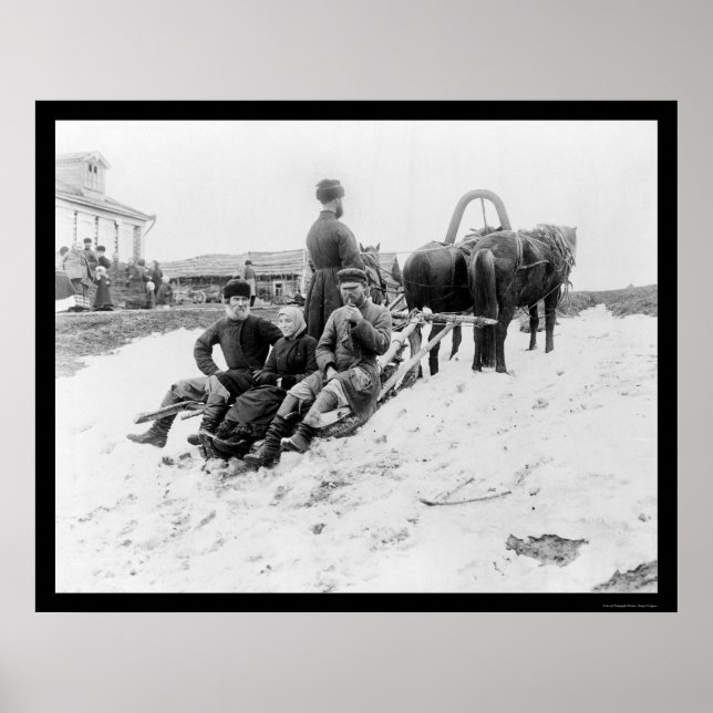 Póster Troika Viagem na Rússia 1880 (Frente)