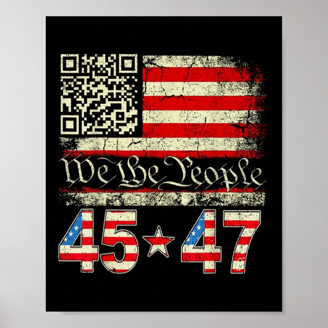 Poster Troll de Dança Trump Qr Engraçado Código de Dança  (Frente)