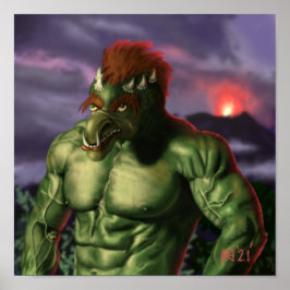 Poster Troll de Vacinação de vulcano Fantasy Wall Art Im