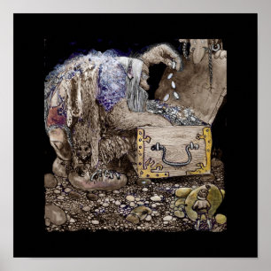 Poster Troll do tórax do tesouro