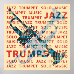 Póster Trombeta do jazz