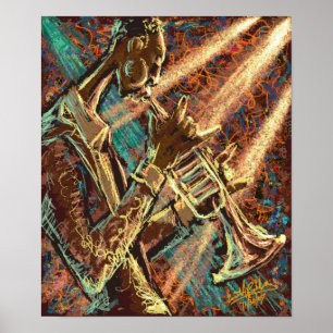 Póster Trombeta do JAZZ