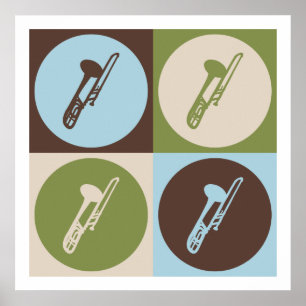 Poster Trombone do pop art