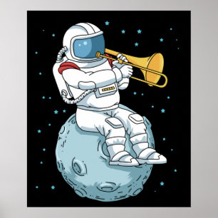 Poster Trombone Gift Jazz Music Marching Banda Trombone