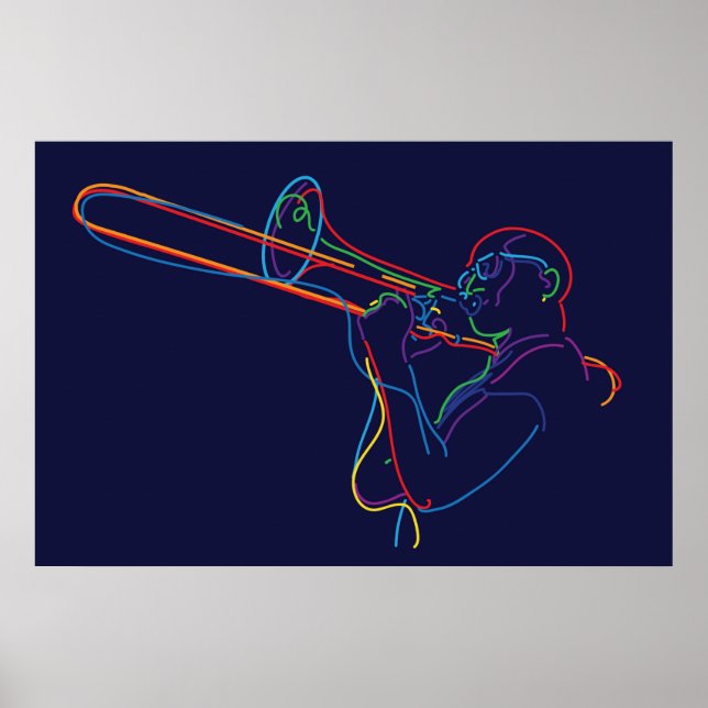 Poster Trombone Jazz (Frente)