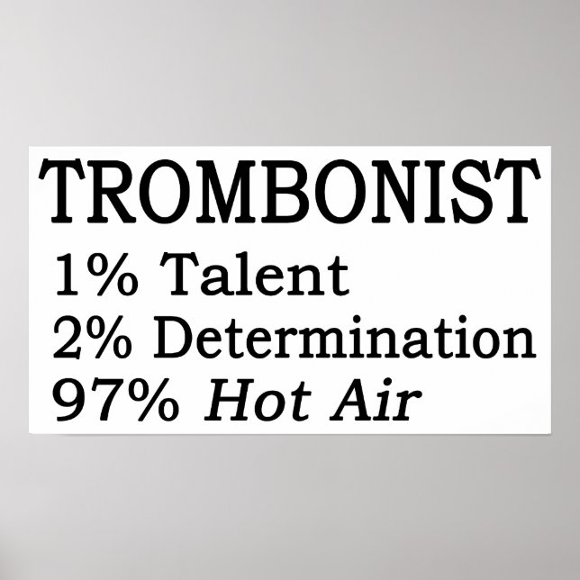 Poster Tromboniste Ar Quente (Frente)