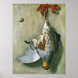Poster Trompe - l ' oeil com perdiz, 1666