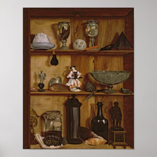 Póster Trompe - l ' oeil com uma estatueta de Hercules