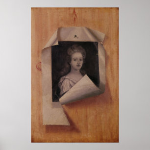Poster Trompe - l ' retrato do oeil de uma senhora