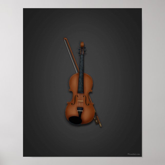 Poster Trompe L'oeil Violin & Arco Classic Music (Frente)