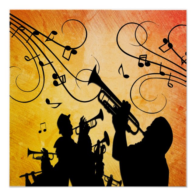 Póster Trompet Section Burnt Orange Music Design (Frente)