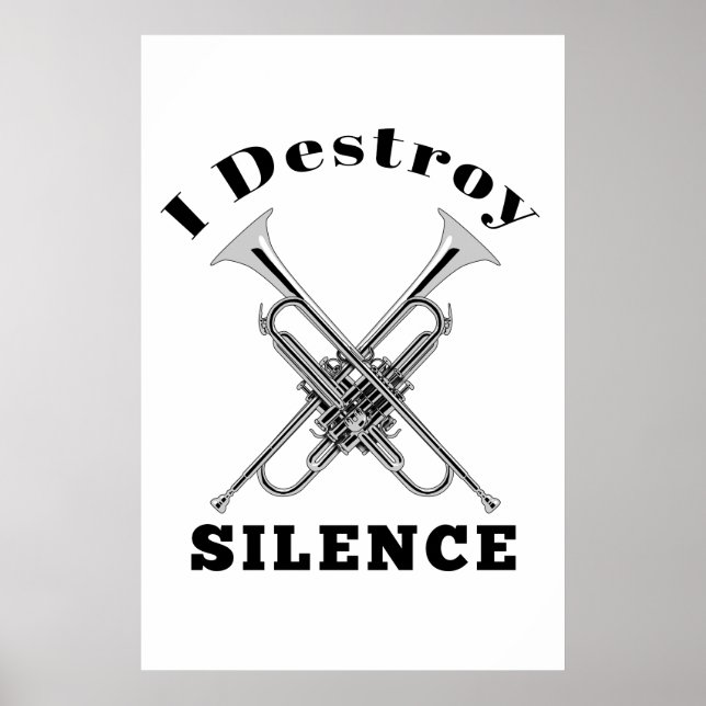 Poster Trompetista Eu Destruo o Silêncio (Frente)