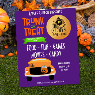 Poster Tronco ou tratamento do evento do tema do Hallowee