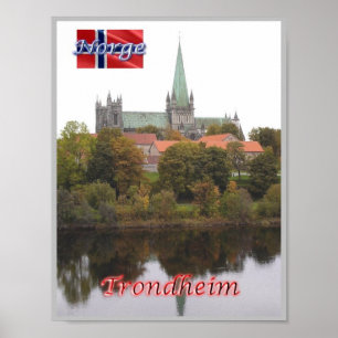 Poster Trondheim - Nidarosdome - Noruega -