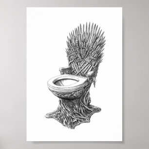 Poster Trono de Ferro Vaso Sanitário – Divertido Game of