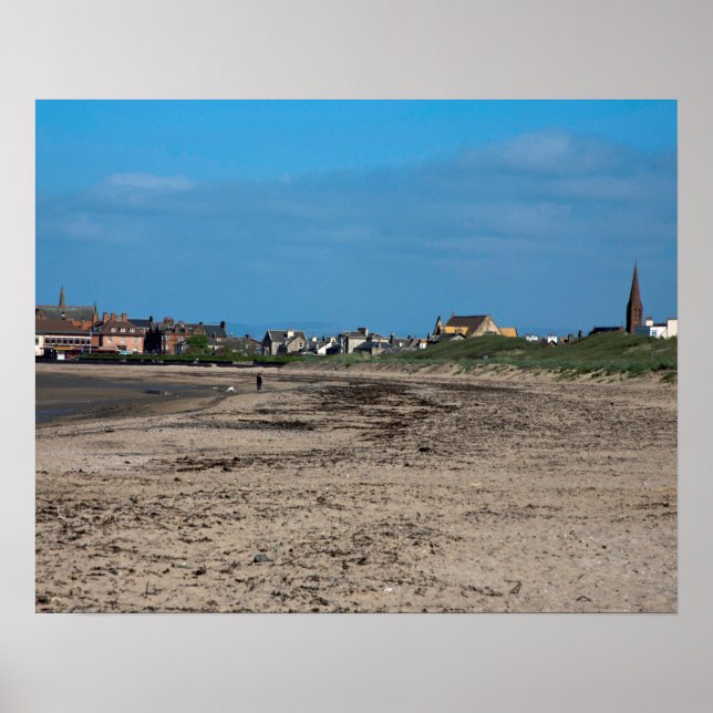 Poster Troon Beach Scotland Postcard (Frente)