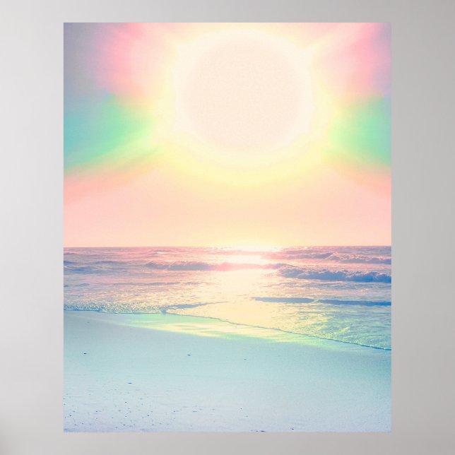 Poster Tropical Beach Sea Sun Colorida Summer (Frente)