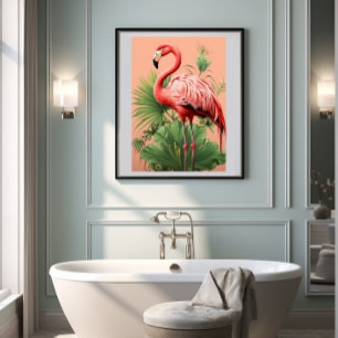 Poster 🌴 Tropical Colorida 🦩 Flamingo Paradise