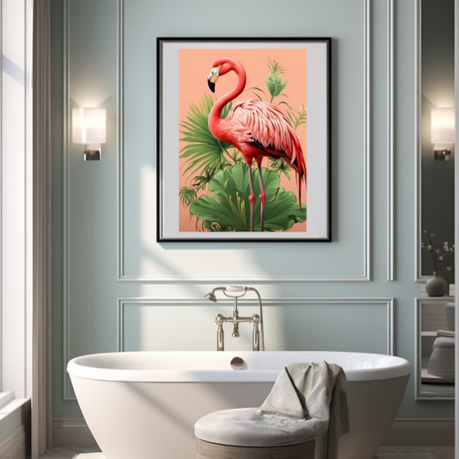 Poster 🌴 Tropical Colorida 🦩 Flamingo Paradise (Criador carregado)