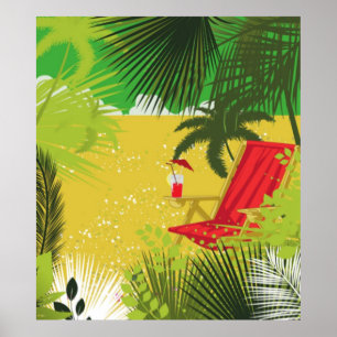 Poster tropical do verão