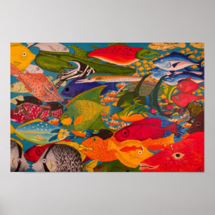 Poster tropical dos peixes