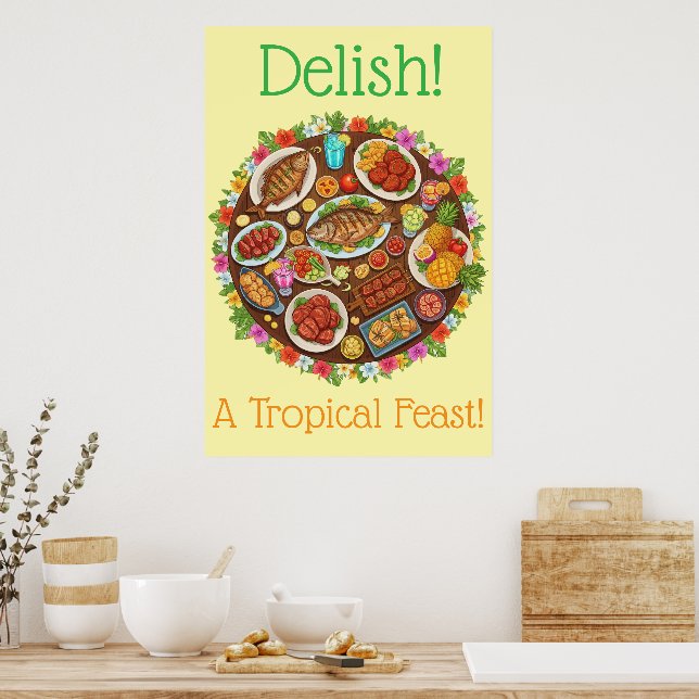 Poster Tropical Feast (Cozinha)