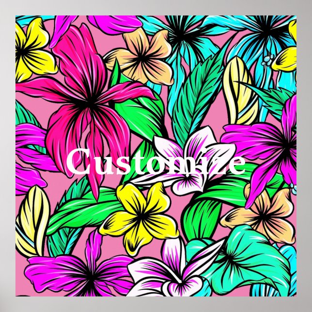 Poster Tropical Flower Mix Thunder_Cove (Frente)