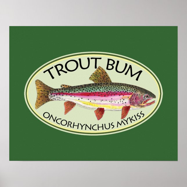 Póster Trout Bum Fisheries (Frente)