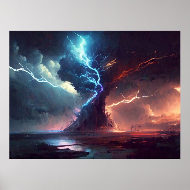 Poster Trovão e raios (Frente)
