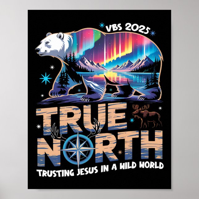 Poster True North Vbs Trusting Jesus In A Wild World Summ (Frente)
