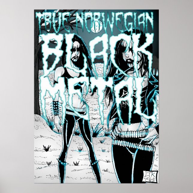 Poster True Norueguês Black Metal (Frente)