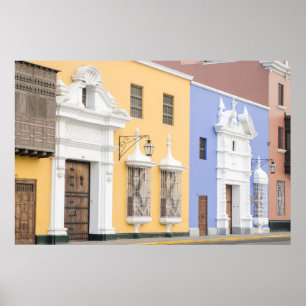 Póster Trujillo, Peru. Arquitetura De ornamentados De Tru