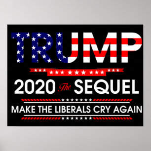Poster Trump 2020 A Sequência Faz Os Liberais Chorarem N