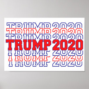 Poster Trump 2020 Eletion Red White Blue