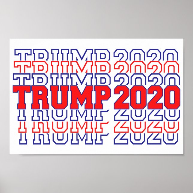 Poster Trump 2020 Eletion Red White Blue (Frente)