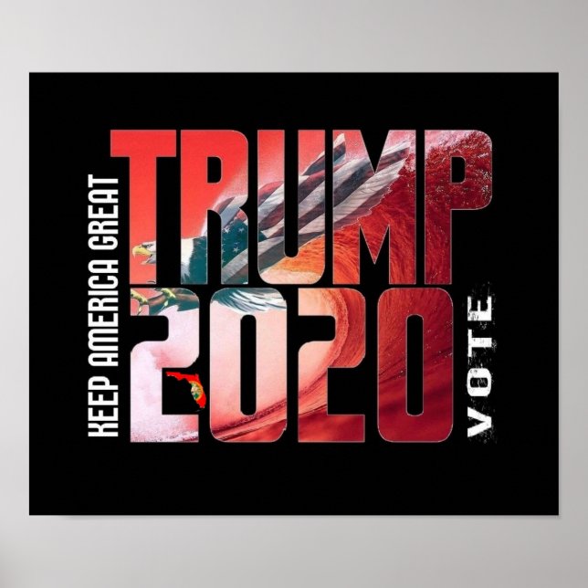 Poster Trump 2020 Florida Red Wave (Frente)