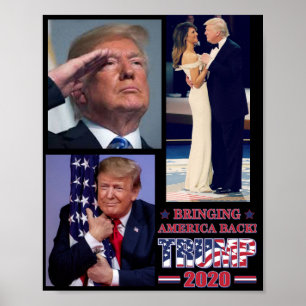 Poster Trump 2020 trazendo a América de volta